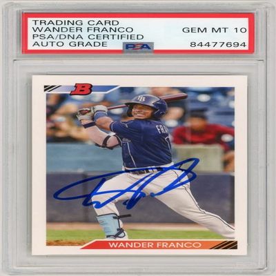 Wander Franco 2020 Bowman Heritage Prospects Autographed Card #BHP-1 - PSA/DNA 10