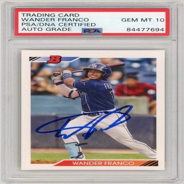 Wander Franco 2020 Bowman Heritage Prospects Autographed Card #BHP-1 - PSA/DNA 10