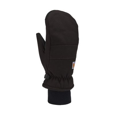 Carhartt Women's GL0800W Women's Insulated Duck Synthetic Leather Knit Cuff Mit - Large - Black