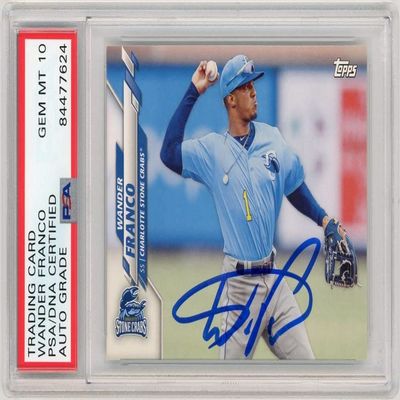 Wander Franco 2020 Topps Pro Debut Autographed Card #PD-1 - PSN/DNA 10