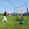 Jugs Toss Machine with 1-Dozen Sting-Free Yellow Dimpled Baseballs. Holds up to 14 Baseballs; Tosses One Ball Every 5 Seconds. RechargeableRuns up to 8 Hours. view 4
