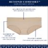 Vanity Fair Women's Beyond Comfort Seamless Waist Panties, Hipster - Black/Black/Black, 6 view 4