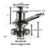 Pactrade Marine Boat Pontoon Deck Dockside Quick Release Fender Lock Stainless Steel 316 Mounting Pins Threaded Drain Plug NPT Docking Hole for Rope Line Secured Button Diameter (1/2" Pin) view 2