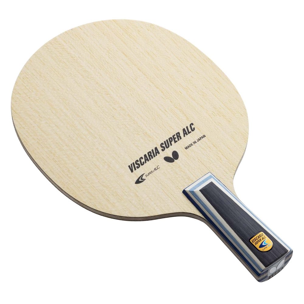 Butterfly Viscaria Super ALC Table Tennis Blade - Super Arylate-Carbon Fiber Blade - Professional Butterfly Table Tennis Blade - Traditional or Reverse Backhand Chinese Penhold Handle Style - Made in