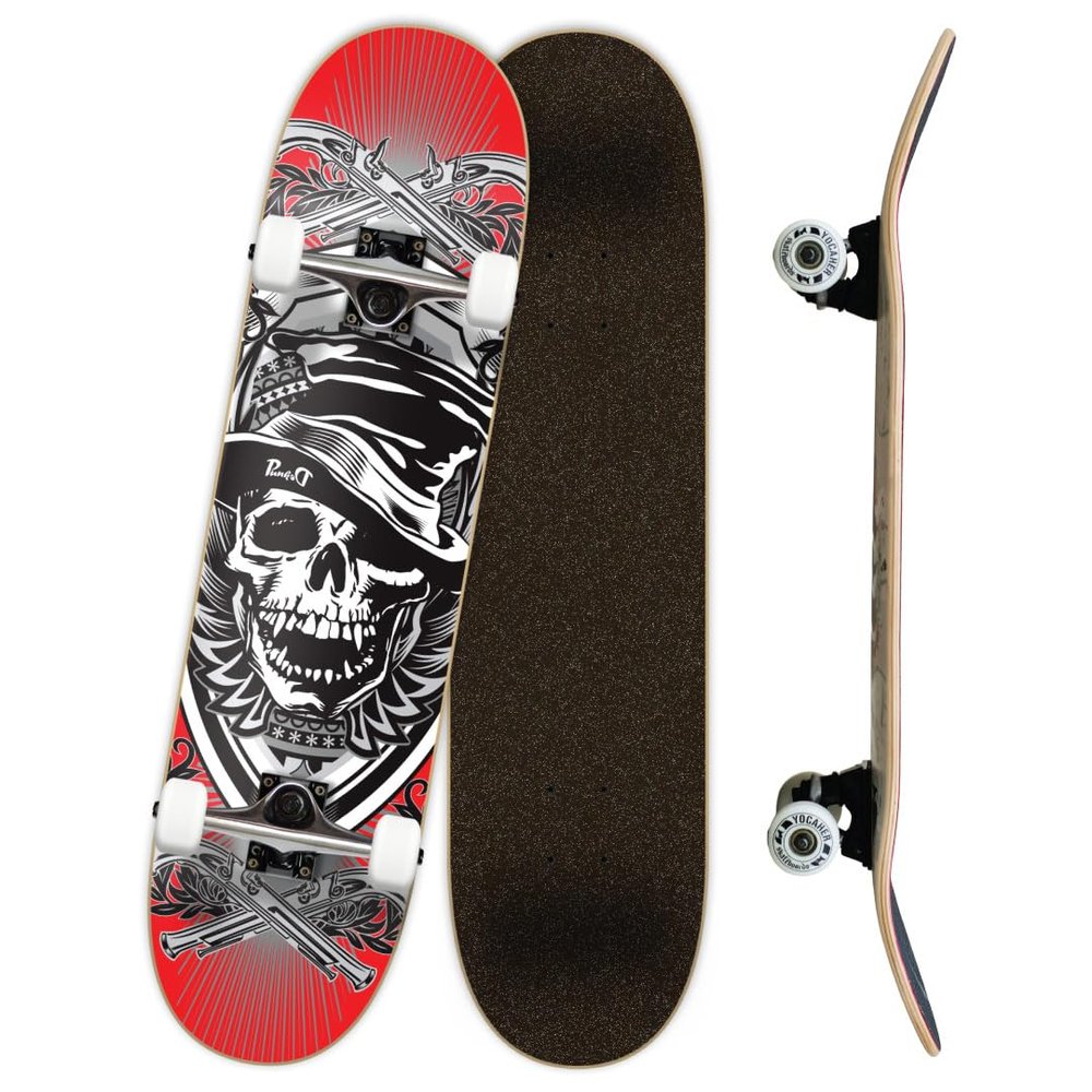 Yocaher Complete 31" x 7.75" Skateboards w/Premium Skateboard Grip Tape, Pro Aluminum Alloy Truck, ABEC-9 Bearing, 54mm Wheels