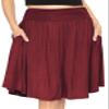 STRETCH IS COMFORT Women's Pocket Skirt Burgundy Medium view 1