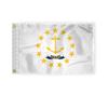 AGAS Rhode Island State Boat Flag 12x18 Inch - Double Sided Reverse Print On Back 200D Nylon - Brass Grommets Fade Proof Vivid Colors - State of Rhode Island Nautical Flag for Boat or Car view 1