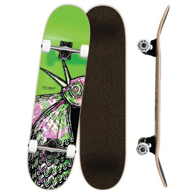 Yocaher Punked Complete Skateboard 7.75" x 31" Pro Skateboards with BlackWidow Grip Tape, Aluminum Alloy Truck, ABEC-7 Bearing, 54mm Skateboard Wheels (Complete 7.75" The Bird Green)