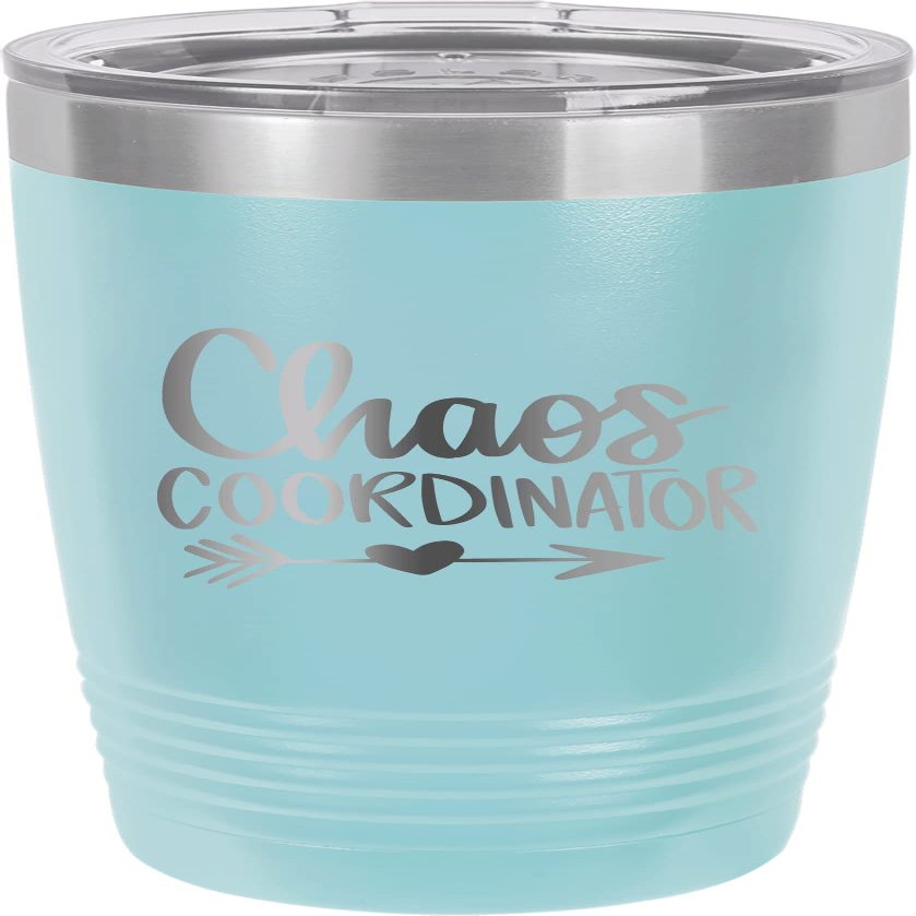 CustomGiftsNow Chaos Coordinator - Teaching/Teacher - Stainless Steel Double-Wall Insulated Tumbler 20-Ounce Truck Car Travel Coffee Cup Mug with Lid