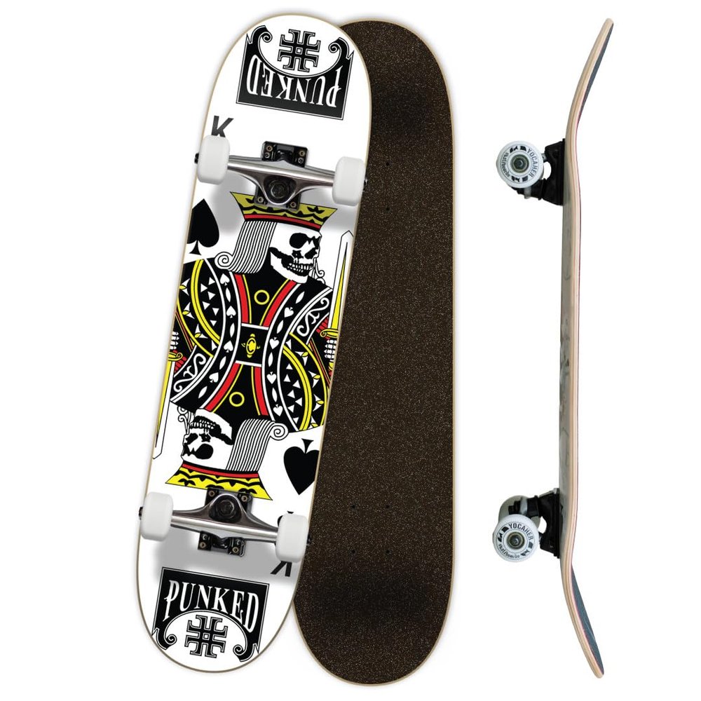 Yocaher Complete 31" x 7.75" Skateboards w/Premium Skateboard Grip Tape, Pro Aluminum Alloy Truck, ABEC-9 Bearing, 54mm Wheels