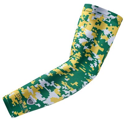 Stromguard Compression Sports Arm Sleeve Digital Camo Baseball Football Basketball - (One Arm Sleeve) (Adult Medium, #15 - Green-Yellow-White)