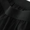 tuduoms Teen Girls Fairy Tulle Tutu Skirts Women Solid High Waist A-line Party Evening Cute Tea Length Flowy Midi Maxi Skirt Black view 2