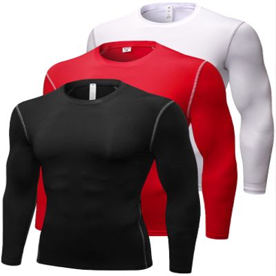 Compression Shirt Men Long Sleeve Thermal Workout Shirts Athletic Basketball Base Layer Undershirts Sports Top