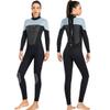 Men Women Premium 3mm Neoprene Fullbody One-Piece Wetsuit Back Zip Black Gray Snorkeling Spearfishing Freediving Scuba Diving Suits Surfing Suit M view 3
