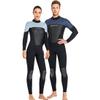 Men Women Premium 3mm Neoprene Fullbody One-Piece Wetsuit Back Zip Black Gray Snorkeling Spearfishing Freediving Scuba Diving Suits Surfing Suit M view 4