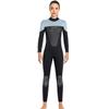 Men Women Premium 3mm Neoprene Fullbody One-Piece Wetsuit Back Zip Black Gray Snorkeling Spearfishing Freediving Scuba Diving Suits Surfing Suit S view 1
