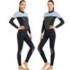 Men Women Premium 3mm Neoprene Fullbody One-Piece Wetsuit Back Zip Black Gray Snorkeling Spearfishing Freediving Scuba Diving Suits Surfing Suit S view 2