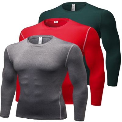 Compression Shirt Men Long Sleeve Thermal Workout Shirts Athletic Basketball Base Layer Undershirts Sports Top