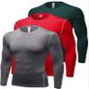 Compression Shirt Men Long Sleeve Thermal Workout Shirts Athletic Basketball Base Layer Undershirts Sports Top view 1