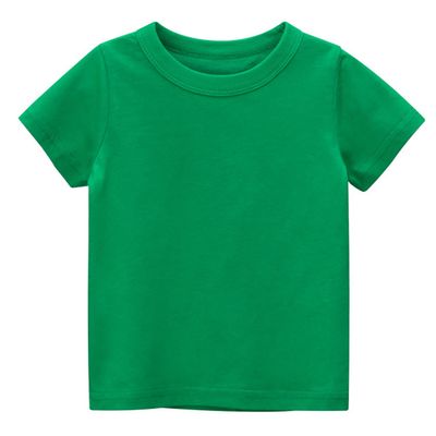 Little Boy Girl T-Shirts Tops, Kids Baby Short Sleeve Cotton Tops Tee Crew Neck Solid Color Shirts Summer Casual Clothes (Green,1-2T,1 Year,2 Years)