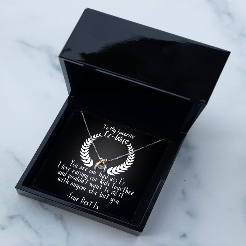 Wishbone Dancing Necklace Luxury Box - Ex Wife Gift, Gift for Ex Wife, Birthday Gift for Ex Wife, Necklace for My ex Wife