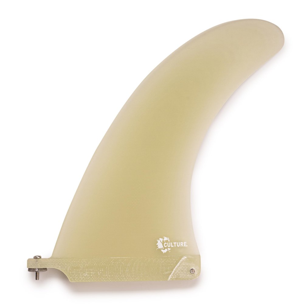 Culture Supply Hand-Craft Fiberglass Single Surfboard Fin - 5 Sizes | 6 Colors (Translucent Natural, 9)