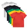 Little Boy Girl T-Shirts Tops, Kids Baby Short Sleeve Cotton Tops Tee Crew Neck Solid Color Shirts Summer Casual Clothes (Black,7-8T,7 Years,8 Years) view 3