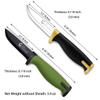 CuCut Survival Knife 2 pack, 3.5-inch Carbon Steel Blade, Black Non-Stick Finish with Hard Plastic Sheath to Belts, Soft TPR Handle Camping Knife for Outdoor, Survival, Fishing, Hiking view 2
