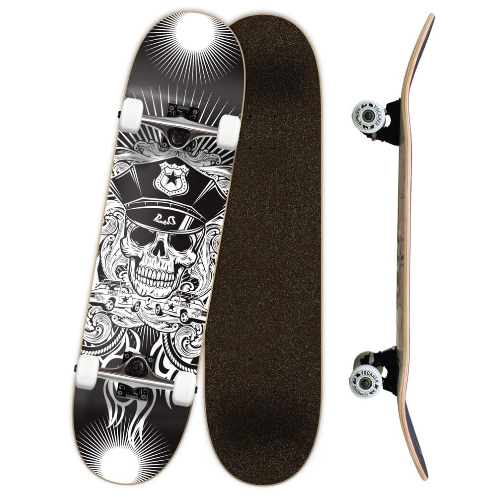 Yocaher Complete 31" x 7.75" Skateboards w/Premium Skateboard Grip Tape, Pro Aluminum Alloy Truck, ABEC-9 Bearing, 54mm Wheels