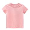 Little Boy Girl T-Shirts Tops, Kids Baby Short Sleeve Cotton Tops Tee Crew Neck Solid Color Shirts Summer Casual Clothes (Pink,3-4T,3 Years,4 Years) view 1