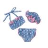 Thorn Tree Baby Girl Bikini Set Ruffle 2-Pieces Swimsuit Bathing Suit Summer Girls Beachwear (3Pcs Swimsuit Set B, 18-24 Months) view 1