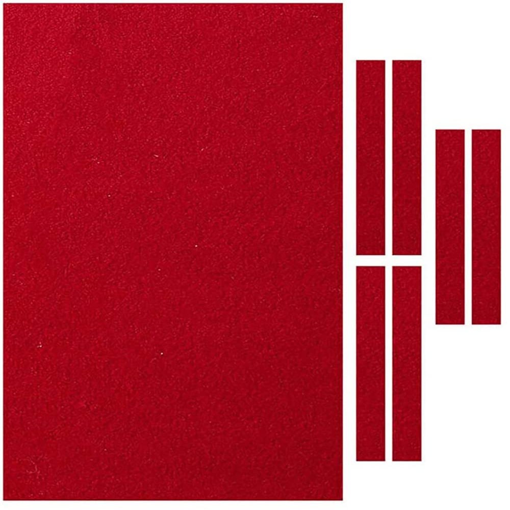 Scott Edward Professional Pool Table Felt fits Standard 7/8/9 Foot Table, Cloth Accessories with Cushion Cloth Strip, 3 Colors for Choice (Fits 9' Pool Table, Red)