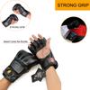 ZooBoo MMA Gloves, Half-Finger Boxing Fight Gloves MMA Mitts with Adjustable Wrist Band UFC Gloves for Sanda Sparring Punching Bag Training (One Size Fits Most) view 2