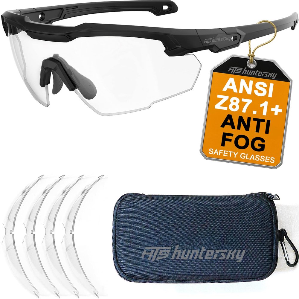 HTS HUNTERSKY anti fog Tactical Shooting Glasses men S57 Military eye pro Ballistic safety glasses range shooting eye Protection Medical Dental Swat Glasses