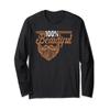 100% Beardiful Beard Hairy Lover Men Husband Dad Gag Gift Long Sleeve T-Shirt view 1