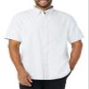 Amazon Essentials Men's Regular-Fit Short Sleeve Stretch Oxford Shirt with Pocket, Powder Blue Vertical Stripe, X-Large view 4