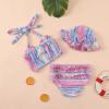 Thorn Tree Baby Girl Bikini Set Ruffle 2-Pieces Swimsuit Bathing Suit Summer Girls Beachwear (3Pcs Swimsuit Set A, 12-18 Months) view 2