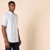 Amazon Essentials Men's Slim-Fit Short Sleeve Stretch Oxford Shirt with Pocket, Light Grey, XX-Large view 2