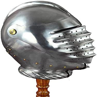 ARTIZANSTORE Medieval Emperor Maximilian Helmet Closed Steel Fits Most Adults Halloween Costume