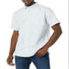 Amazon Essentials Men's Slim-Fit Short Sleeve Stretch Oxford Shirt with Pocket, Powder Blue Vertical Stripe, Large view 4