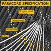 750Ib Reflective Paracord Rope,200', 4mm 11 Strand Parachute Spool Cord with Collecting Bag, para Cord Lanyard for Hammock, Camping, Hiking view 2