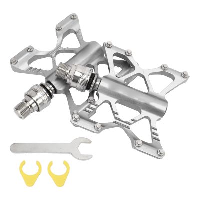 SPYMINNPOO 1 Pair Quick Release Pedals Aluminum Alloy Bearing Pedals for Road Folding Bikes 4 Colors