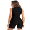 TSSOE Women's Sleeveless One Piece Swimsuits Zip Front Water Aerobics Sports Unitard Athletic Boyleg Rose XX-Large view 3