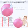 Soft Pilates Ball 9 Inch, Ideal Small Exercise Ball Between Knee Squeeze for Physical Therapy Yoga Core Medicine Abs Pt Bouncy, Mini Rubber Fitball Barre Workout Equipment for Women Men Kid Toddler view 4