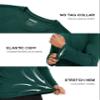 MAGCOMSEN Men's Dark Green Long Sleeve Athletic Shirt UPF 50+ Sun Protection Quick Dry Polyester view 4