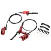 SPYMINNPOO Hydraulic Disc Brake Set, Left Rear Right Front Mountain Hydraulic Disc Brake with 4 Piston CNC Bilateral Oil Brake,Mechanical Disc Brake Upgrade kit for view 2