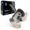 Boatman Outboard Propeller 13 7/8x21 Stainless Steel Fit Suzuki Boat Engines 60-140HP 3 Blades 13 Spline Tooth RH view 1