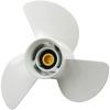 13 1/4 x 17-K Upgrade Aluminum Outboard Propeller- For Yamaha Engines 60HP 70HP 75HP 80HP 85HP 90HP 115HP 130HP15 Spline Tooth3-BladeRH, NO. 6E5-45945-01-EL,Boat Motor Aluminum Propeller, white view 1