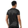 Fldy Men V Neck Short Sleeve Satin T-shirt Loose Slip On Pajamas Tops Loungewear Silky Nightshhirt Black X-Large view 3