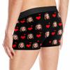 Artsadd Custom Face Men Boxers Briefs Socks, Personalized Heart Multiple Faces Underwear Underpants Gifts for Husband Boyfriend view 3